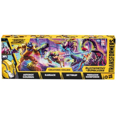HASBRO TRANSFORMERS GENERATIONS LEGACY BUZZWORTHY BUMBLEBEE FIGUREN 4ER-PACK OVP