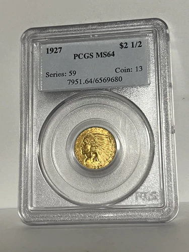 1927 $2.50 Indian Head Gold PCGS MS64