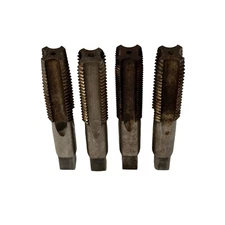 Lot of 4 Pipe Taps R&N, QIG, LSI – 7/8-9NC & 7/8-14 Thread Taps Mixed Brands