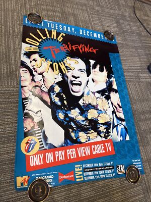 Rolling Stones ポスターフレームセット1989 162 1989 Rolling Stones “Terrifying” MTV Record Store Promo Poster