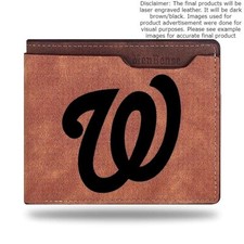 Custom WASHINGTON NATIONALS Leather Bi Fold Wallet - Laser Engraved Wallet