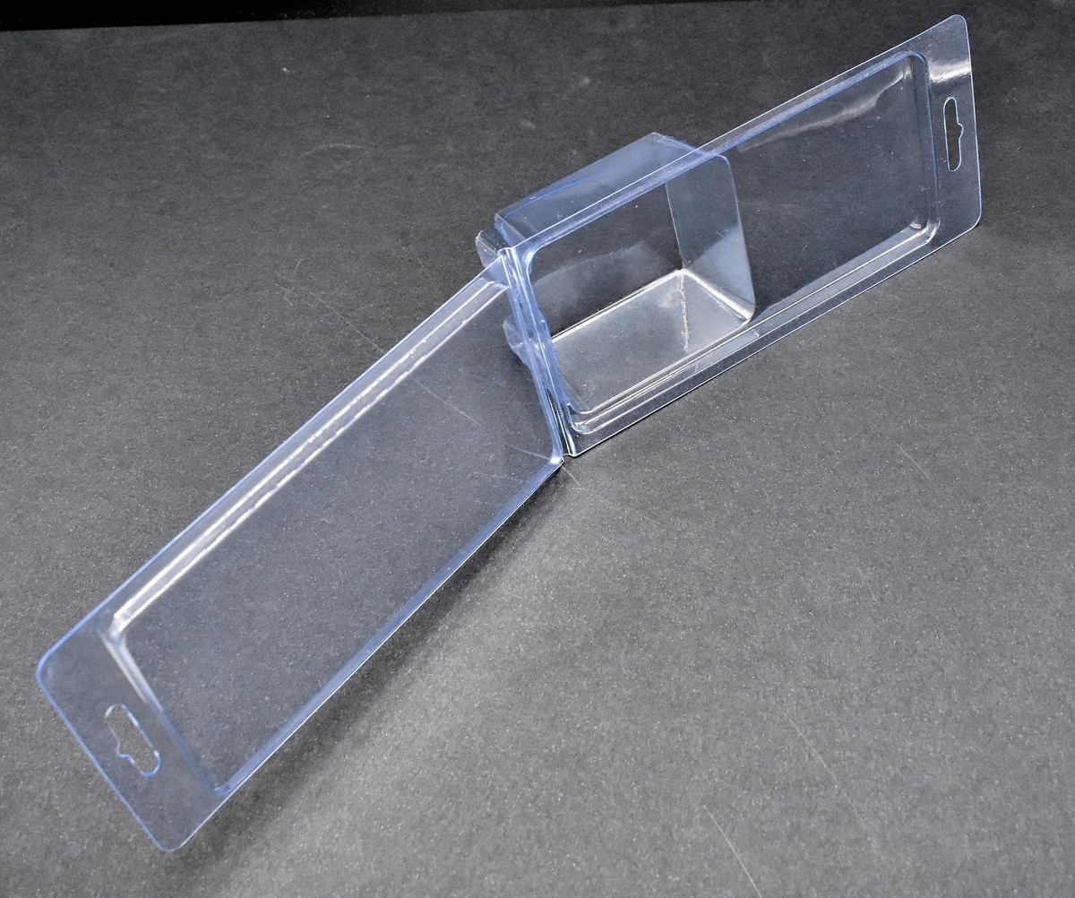 Klappbox Aus Kunststoff – 10,6 X 3,8 X 3,2 Cm, 50 Stück, Transparent, Wiederverwendbar