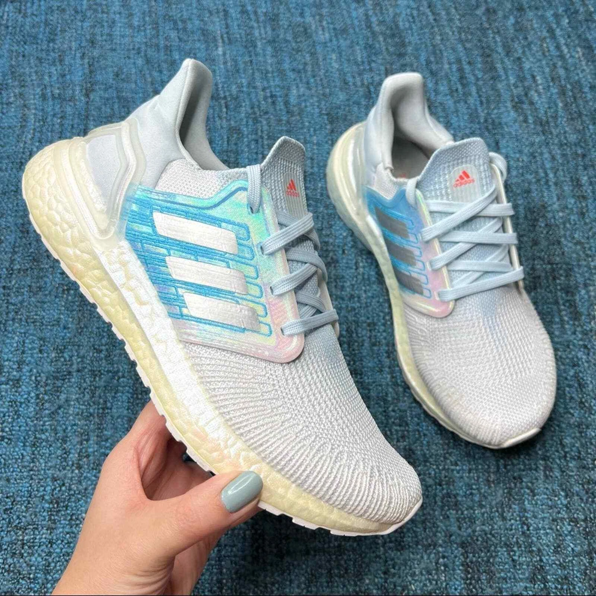 Adidas Ultraboost 20 Running Shoes in Sky Tint Blue Shimmer Size 6 Women s