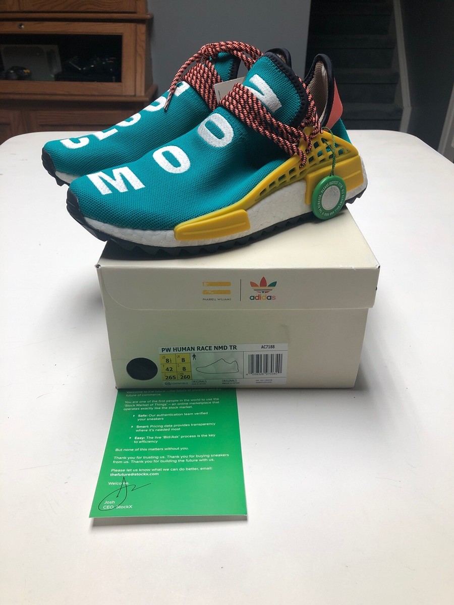 Size Adidas Pharrell x NMD Human Race Trail Sun Glow for