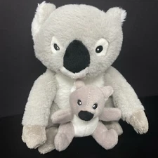 Toys R Us Animal Alley Gray Koala Bear Plush with Baby 9" Stuffed Animal