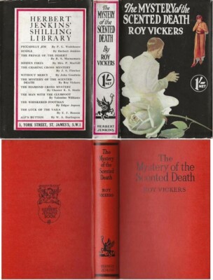 Roy Vickers  THE MYSTERY OF THE SCENTED DEATH rpt w/ Orig DJ 1927 Murder Mystery