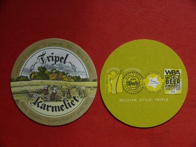 TRIPEL Carmeliet - Belgian Beer ''3-Cereal Beer'' Beer Mats from Belgium NEW