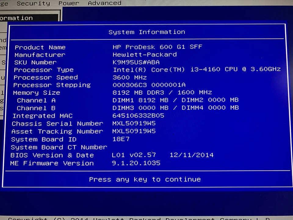 HP ProDesk 600 G1 SFF Intel Core i3-4160 3.6GHz 8GB RAM NO HDD NO OS Good - Image 2 of 4
