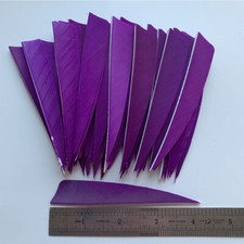 50PCS 4 inch Purple Shield Fletches Fletching Vanes Feathers RW LW