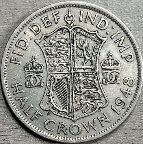 1948 Half Crown Copper Nickel United Kingdom in Circulated Condition 14.14 Grams