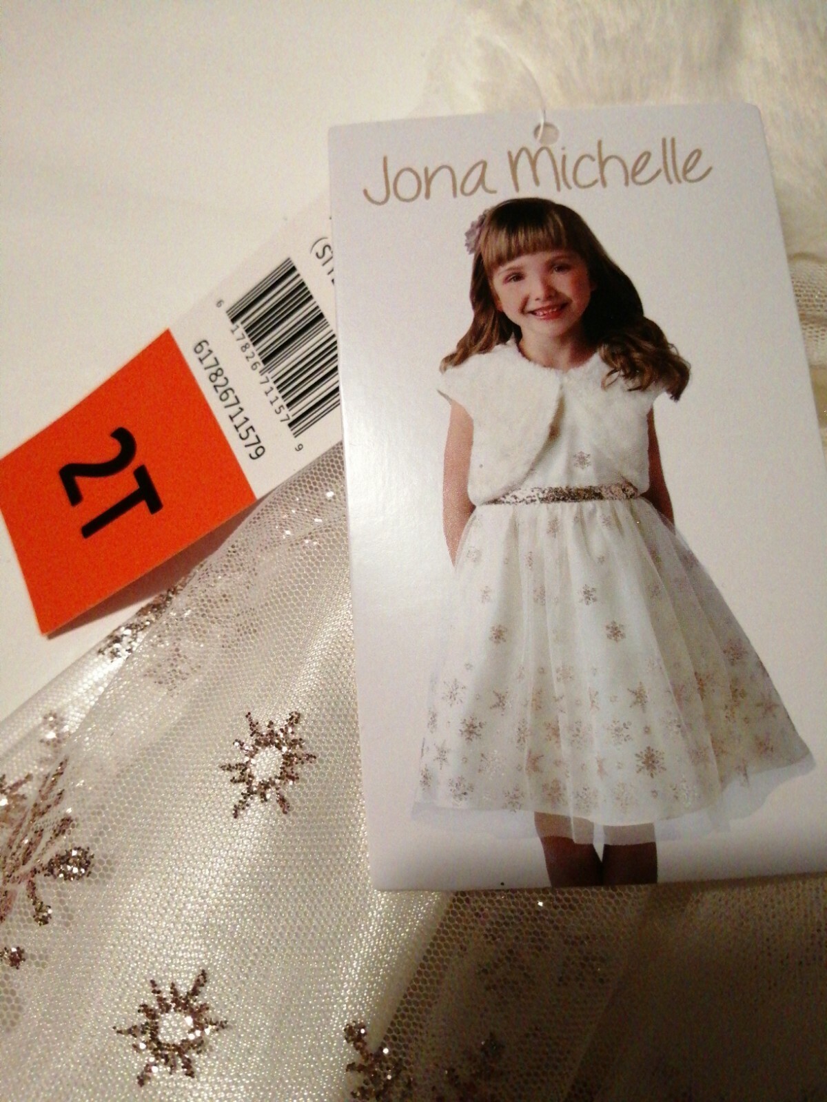 Jona Michelle Ivory Party Dress With Fur Jacket Age 2 image 6
