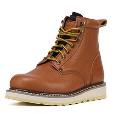 Men's Stylish Classic 6" Soft Toe Comfortable EH Work Boots - Brown H84984