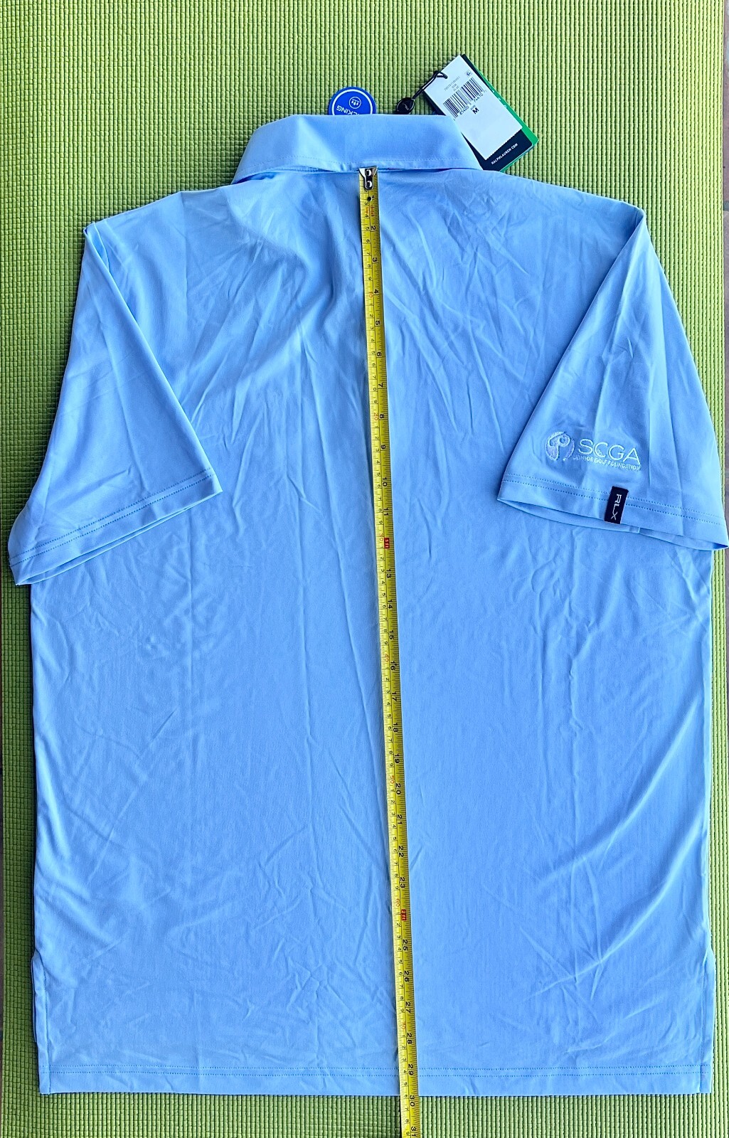 Ralph Lauren RLX Pebble Beach Light Blue Golf Polo Size Medium NWT thumbnail 14