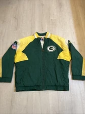 Vintage 90’s Apex One NFL Green Bay Packers Puffer Zip Jacket Size XL NO HOOD