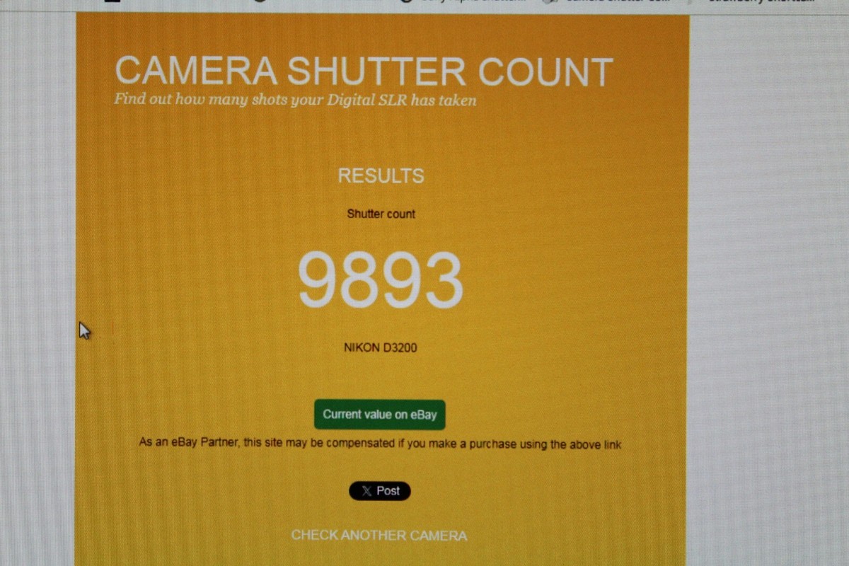 Nikon D3200 Digital Camera Shutter Count 9893 | eBay