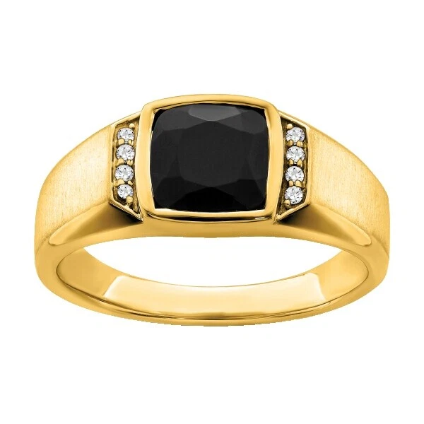 Anillos de banda negros para hombre