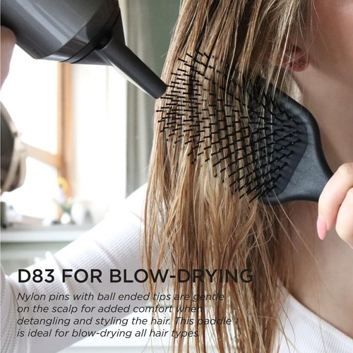 Denman Large Paddle Cushion Hair Brush for Blow Drying & Detangling - Black - Picture 4 of 6