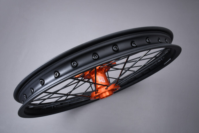 Roue avant complète Enduro orange 1.6x21 moto Husaberg TE 300
