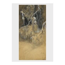 John Bauer - Study for 'I skogen' ('In the forest'): Poster (11.7" x 16.5")