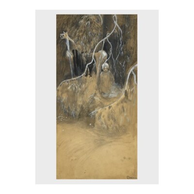 John Bauer - Study for 'I skogen' ('In the forest'): Poster (11.7'' x 16.5'')