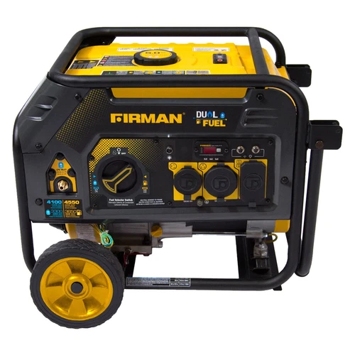 Firman 4,550-W Portable Hybrid Dual Fuel Gas Powered Generator Home Backup RV