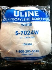 Disposable Bouffant Caps x 400 100 packs x 4 , "Uline" Brand, One Size Fits All