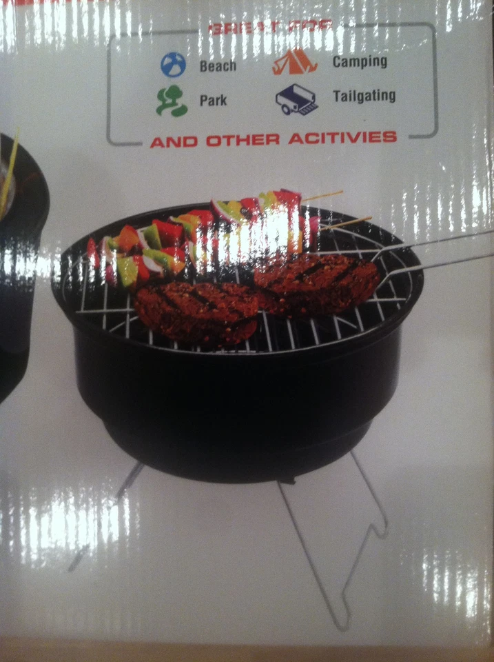 全新 GRAND CHEF 便携式 Charcoal 烧烤烤架套装 & 2 合 1 冷却器组合套装 — 第 4/4 张图片