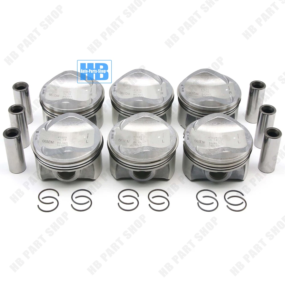 6x KS OEM Pistons & Rings Set Φ84.51mm For AUDI S4 S5 A6 A7 A8 Q5 Q7 3.0 TFSI Foto 3 de 4