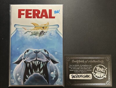 FERAL #1 SKOTTIE YOUNG EXCLUSIVE JAWS HOMAGE VARIANT TONE RODRIGUEZ AUTO COA