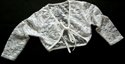 Kommunion Hochzeit Mädchenjacke Mädchen Bolero Jacke Spitze Ivory