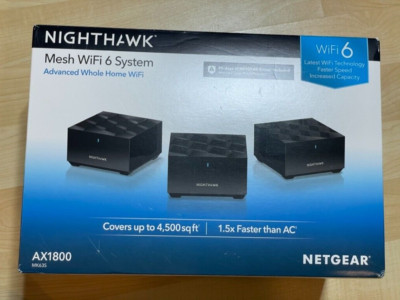NETGEAR Nighthawk Mesh WiFi 6 MK63S - AX1800 Router with 2 Satellites USED