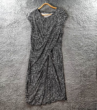 TARGET Womens Bodycon Dress Size 16 Black Ivory Check Stretch Knit Sleeveless