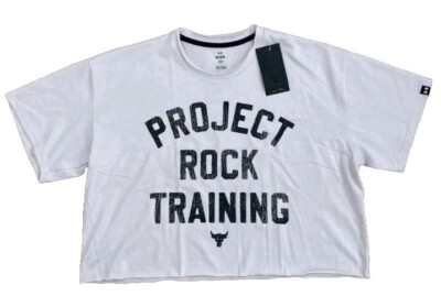 $45 Under Armour Mens Large Project Rock Training Cutoff Shirt Gray 1377441 NWT