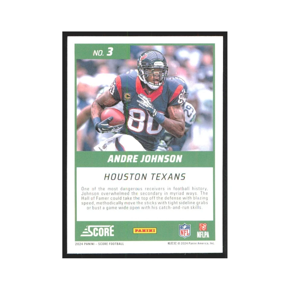 2024 Score Andre Johnson Texans #3 - Image 2 of 3