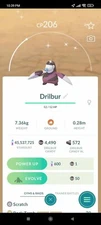 Pokemon Shiny Drilbur - TRA'DE 20k Or 1 Mill Dust GO - Pls Read Item Description