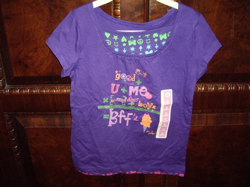 T18 NWT Girl Size S 6/6X Circo 2pc Skort Graphic Tee Outfit Purple TWINS SIBLING - Picture 2 of 8