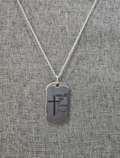 Turning Point Charlie Kirk Engraved Stainless Steel Necklace