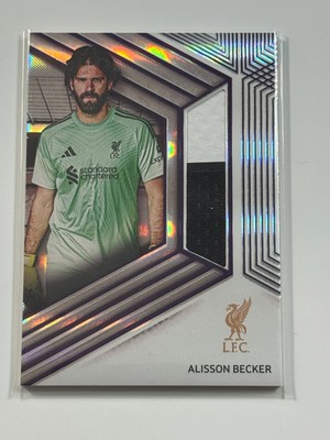 2025-26 Futera Platinum Liverpool Memorabilia Purple #02 Alisson Becker 01/03