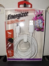 Energizer Extra Largo Trenzado USB Tipo-C 10 Pies Cable de Carga Teléfono Tableta Cable