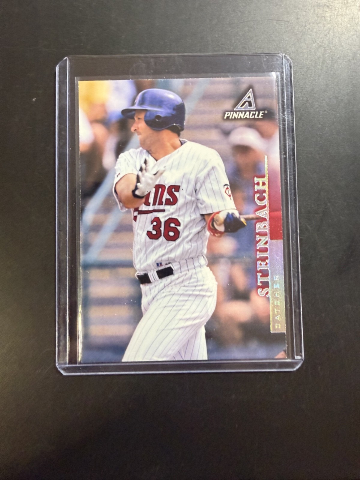 1998 Pinnacle #146 Terry Steinbach Away Stats Minnesota Twins