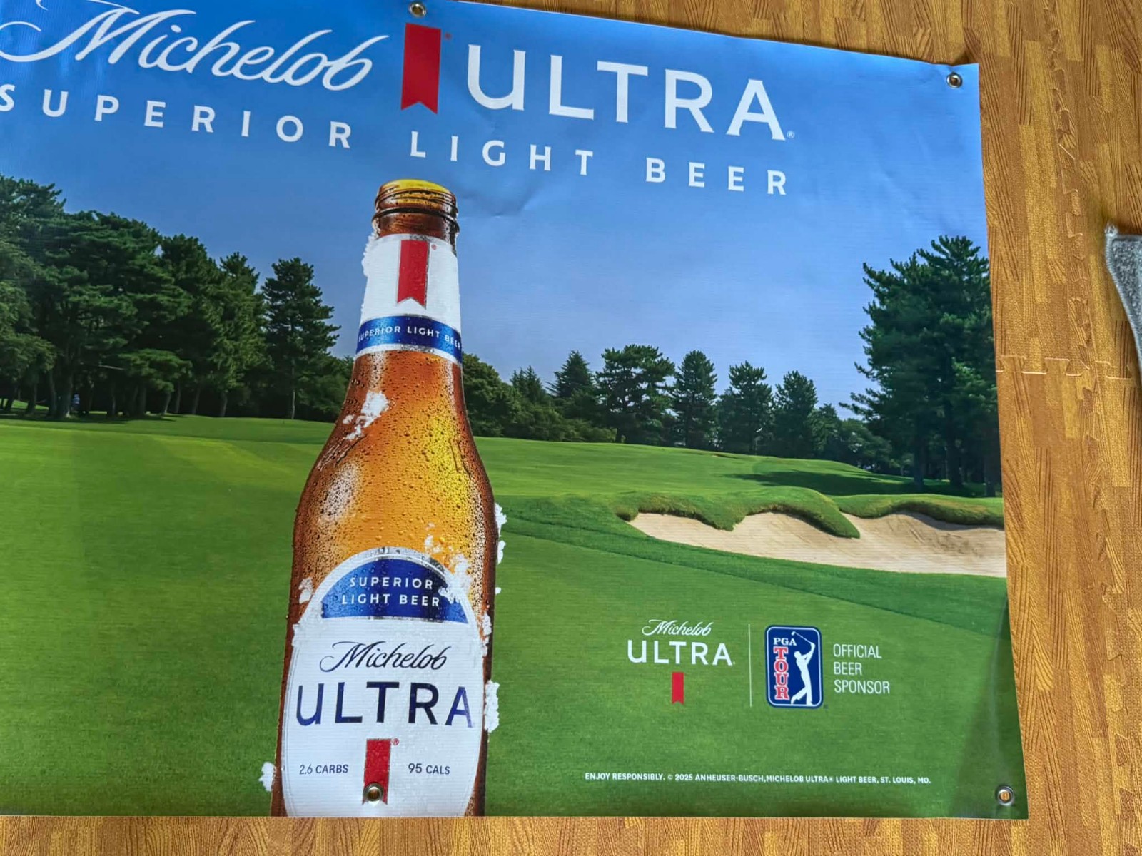 Michelob Ultra Superior Light Beer Golf Banner | PGA Beer Sponsor Vinyl Banner