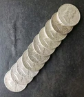 Lot of 10 50c Franklin Silver Half Dollars