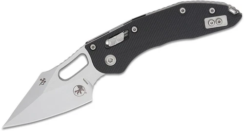 Microtech Manual Black Folding Knife M390MK Stonewashed Blade - 169RL-10FLGTBK