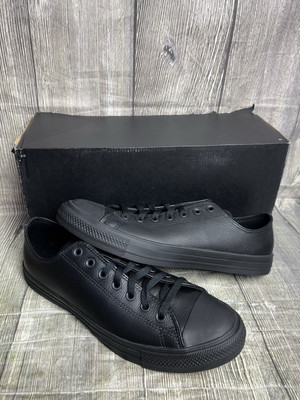 Converse Chuck Taylor All Star Mono Leder Schwarz 10,5 UK Herren Sportschuhe Turnschuhe