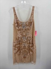 Pre-Owned Adrianna Papell Tan Size 10 Cocktail Short Sleeveless Dress