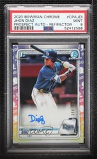 2020 Bowman Chrome Prospects Refractor 248/499 Jhon Diaz PSA 9 MINT Auto br7