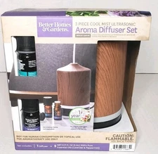 Better Homes & Gardens 3 Piece  Cool Mist Ultrasonic Aroma Diffuser Set New Box 