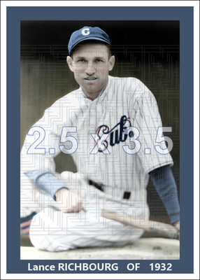 Lance Richbourg - 1932 Chicago Cubs - choose a size - colorized print
