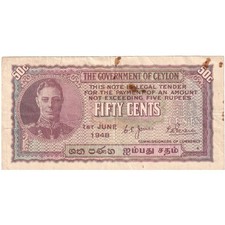 [#233176] Ceylon, 25 Cents, 1942-07-14, VF
