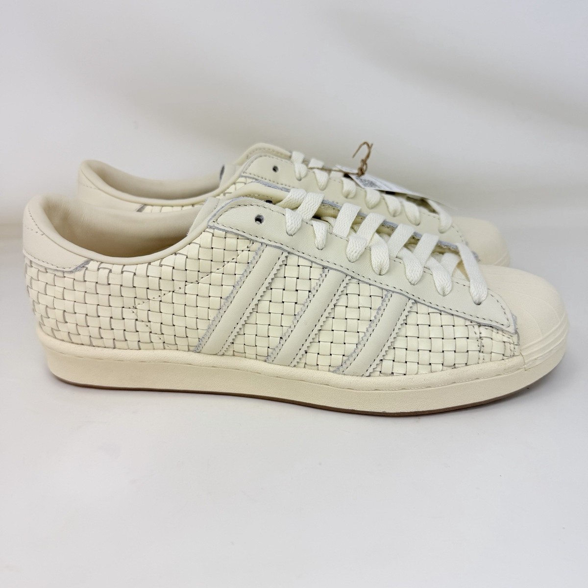 Adidas Superstar Vintage Woven Shell Toe Shoes Cream Women's Size 8.5 | eBay